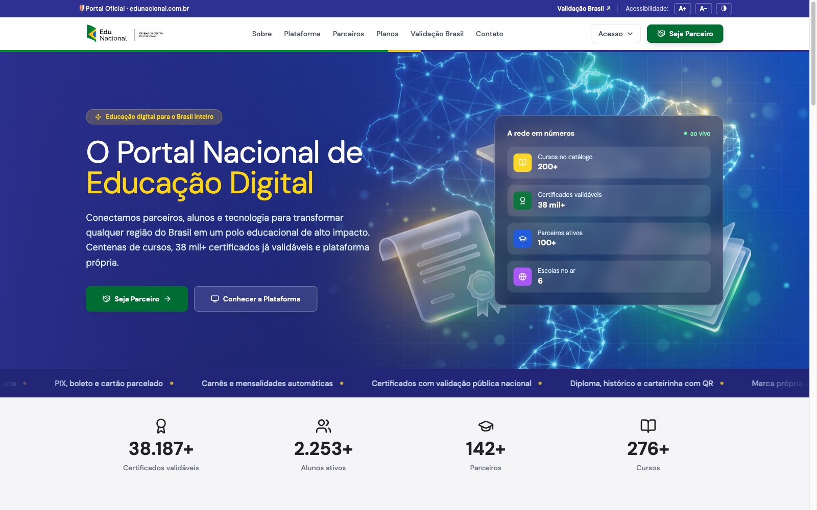 Tela do Edu Nacional