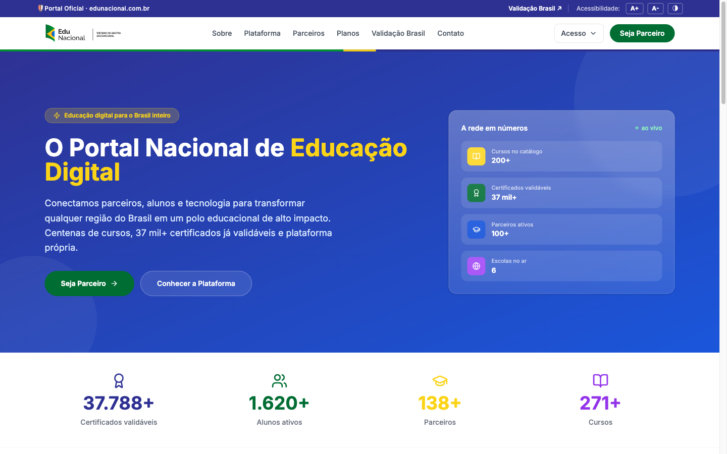 Tela do Edu Nacional